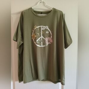 Peace✌ and Floral 🌸  Graphic T-Shirt